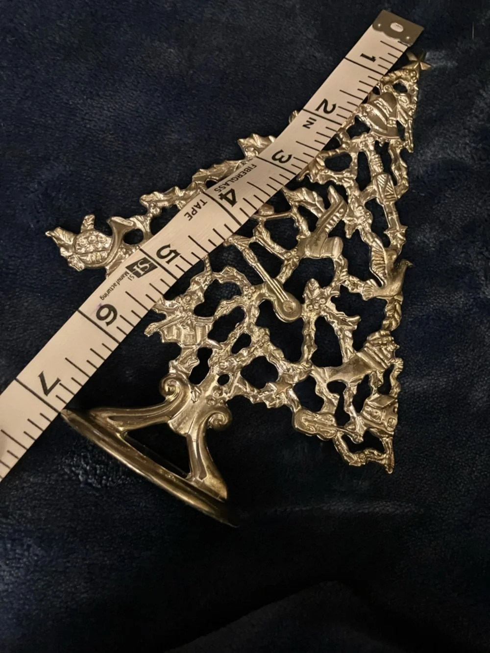 Silver Plated Christmas Tree Holiday Decor Standing with Velvet Base‎ 7”